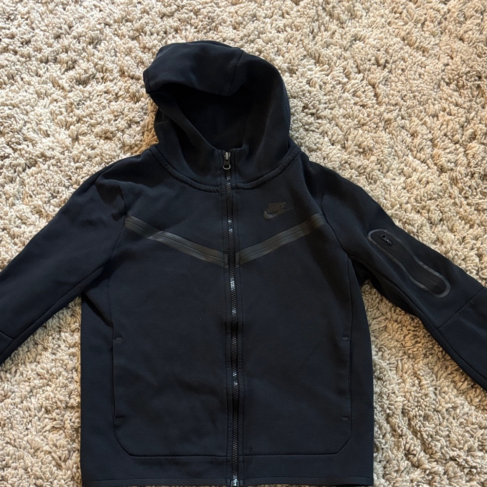 Nike Kids Black Full-Zip Hoodie
